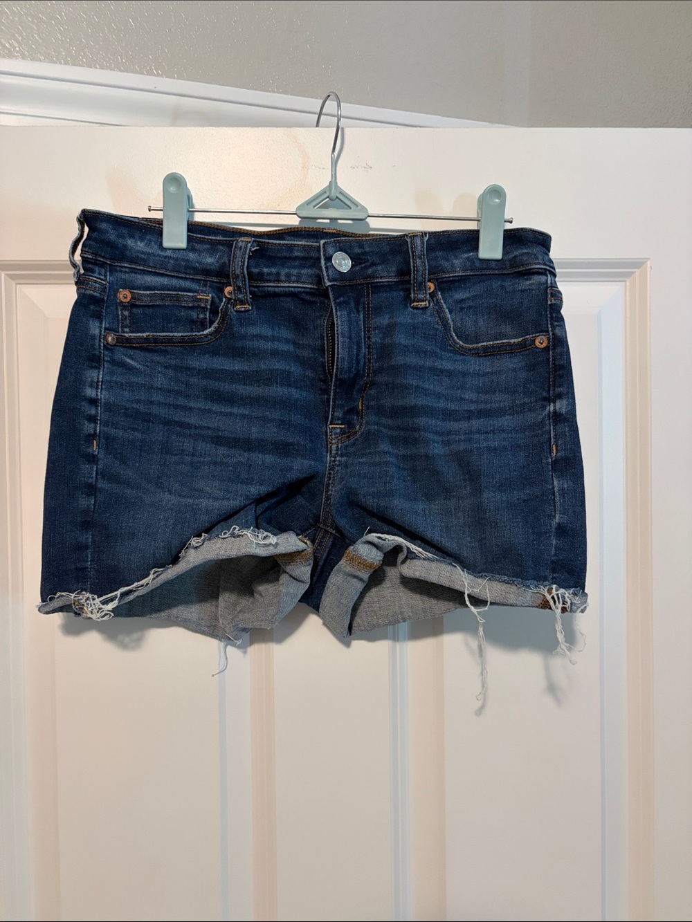American Eagle Outfitters Dark Blue Denim Jean Shorts